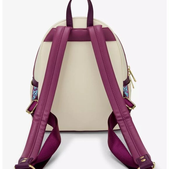 Loungefly Disney Beauty And The Beast Stained Glass Mini Backpack Belle Bag New - Picture 3 of 4